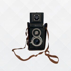Vintage Argus Argoflex Twin-Lens Reflex (TLR) Film Camera w/ Leather Case